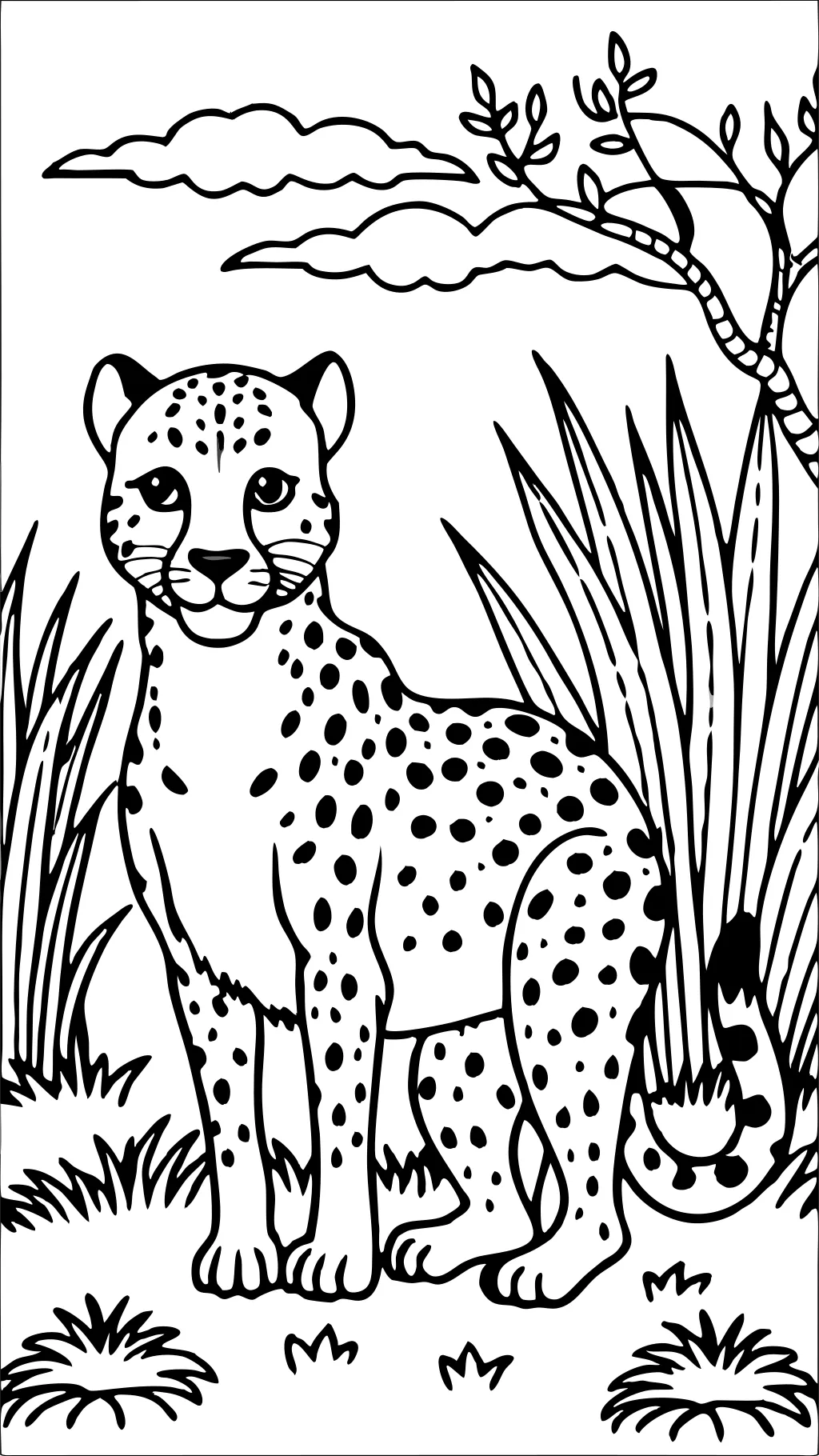 coloriages gratuits guépard